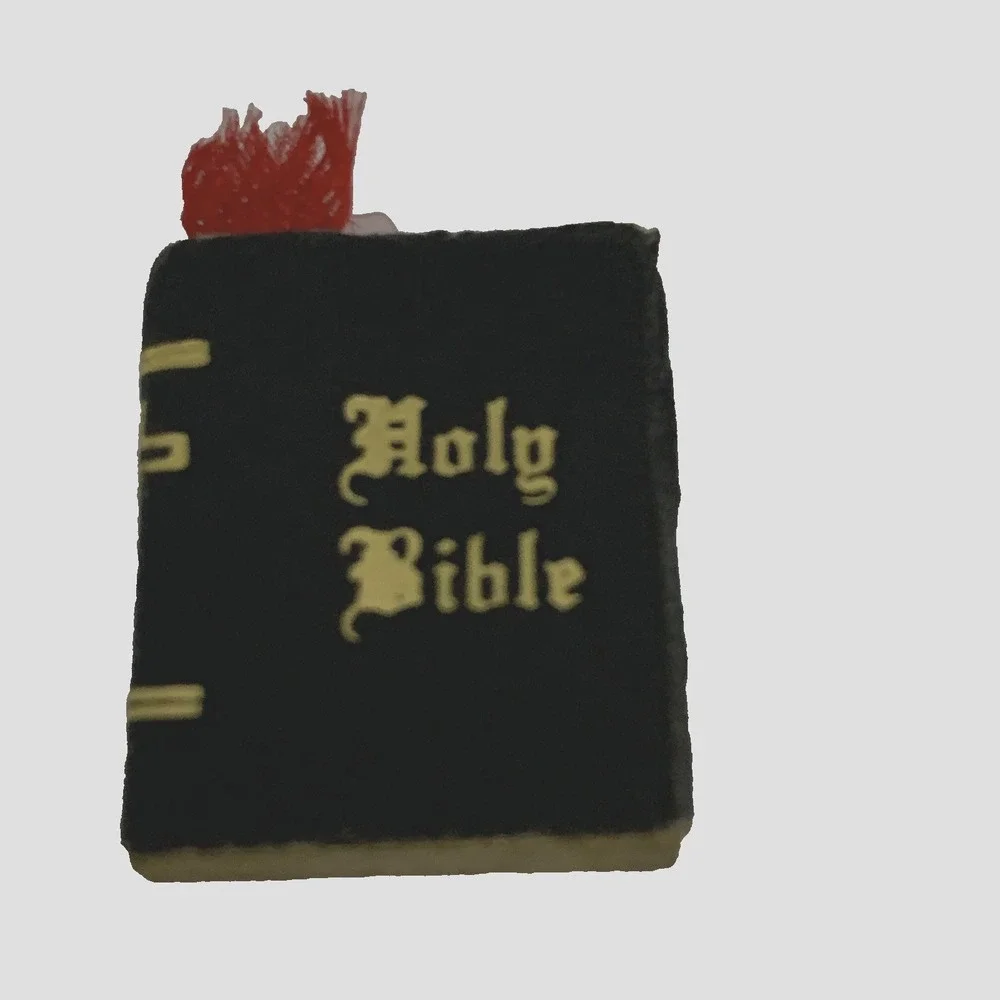 Doollhouse Dolls House Mini Bible Book 1/12th Scale Church Black DISPLAY ONLY